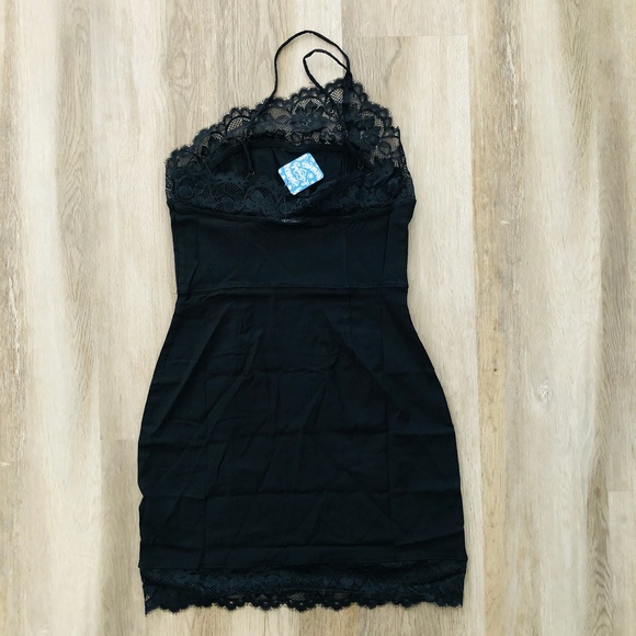 NWT Free People Black Premonitions Bodycon Dress S - Picture 4 of 5